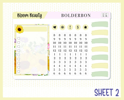 BLOOM BEAUTY || A5 Compact Vertical Planner Sticker Kit