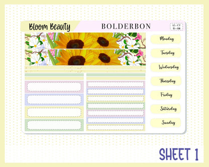 BLOOM BEAUTY || A5 Compact Vertical Planner Sticker Kit