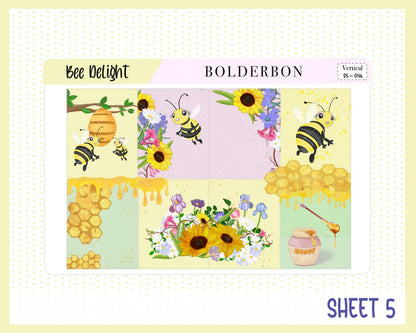 BEE DELIGHT || 7x9 Vertical Planner Sticker Kit