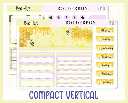 BEE HIVE || A5 Compact Vertical Planner Sticker Kit