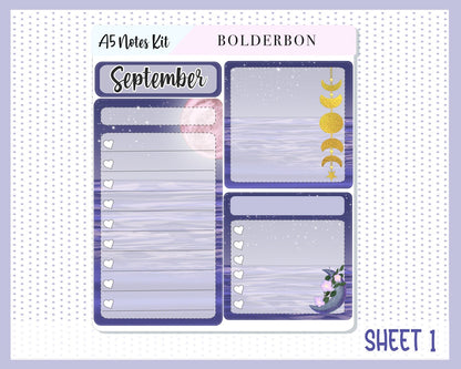 SEPTEMBER A5 NOTES KIT || Planner Sticker Kit