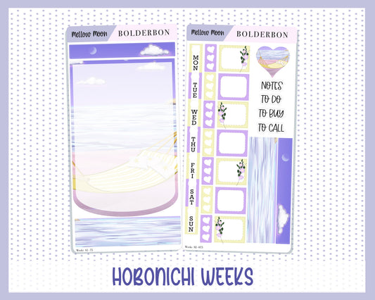 MELLOW MOON || Hobonichi Weeks Planner Sticker Kit