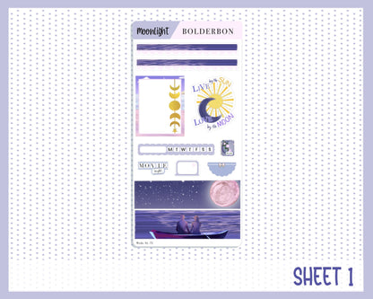 MOONLIGHT || Hobonichi Weeks Planner Sticker Kit