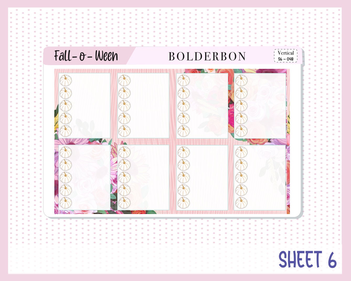 FALL 'O' WEEN  || 7x9 Vertical Planner Sticker Kit