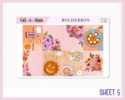 FALL 'O' WEEN  || 7x9 Vertical Planner Sticker Kit