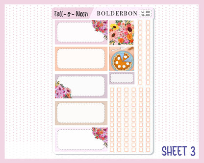 FALL 0' WEEN || A5 Daily Duo Planner Sticker Kit