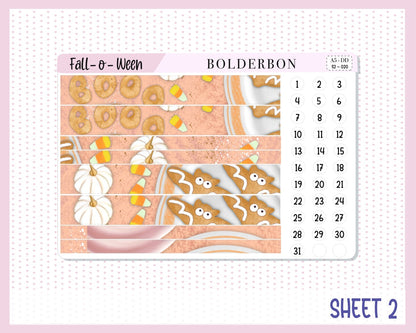 FALL 0' WEEN || A5 Daily Duo Planner Sticker Kit