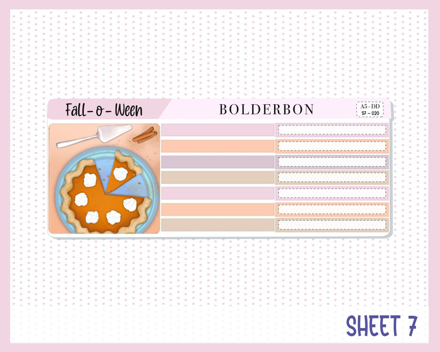 FALL 0' WEEN || A5 Daily Duo Planner Sticker Kit