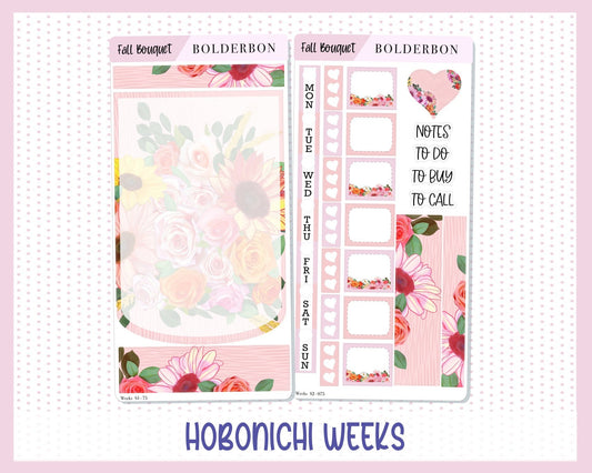 FALL BOUQUET || Hobonichi Weeks Planner Sticker Kit