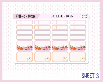 FALL 'O' WEEN  || 7x9 Vertical Planner Sticker Kit