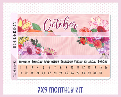 OCTOBER 7x9 Monthly Sticker Kit