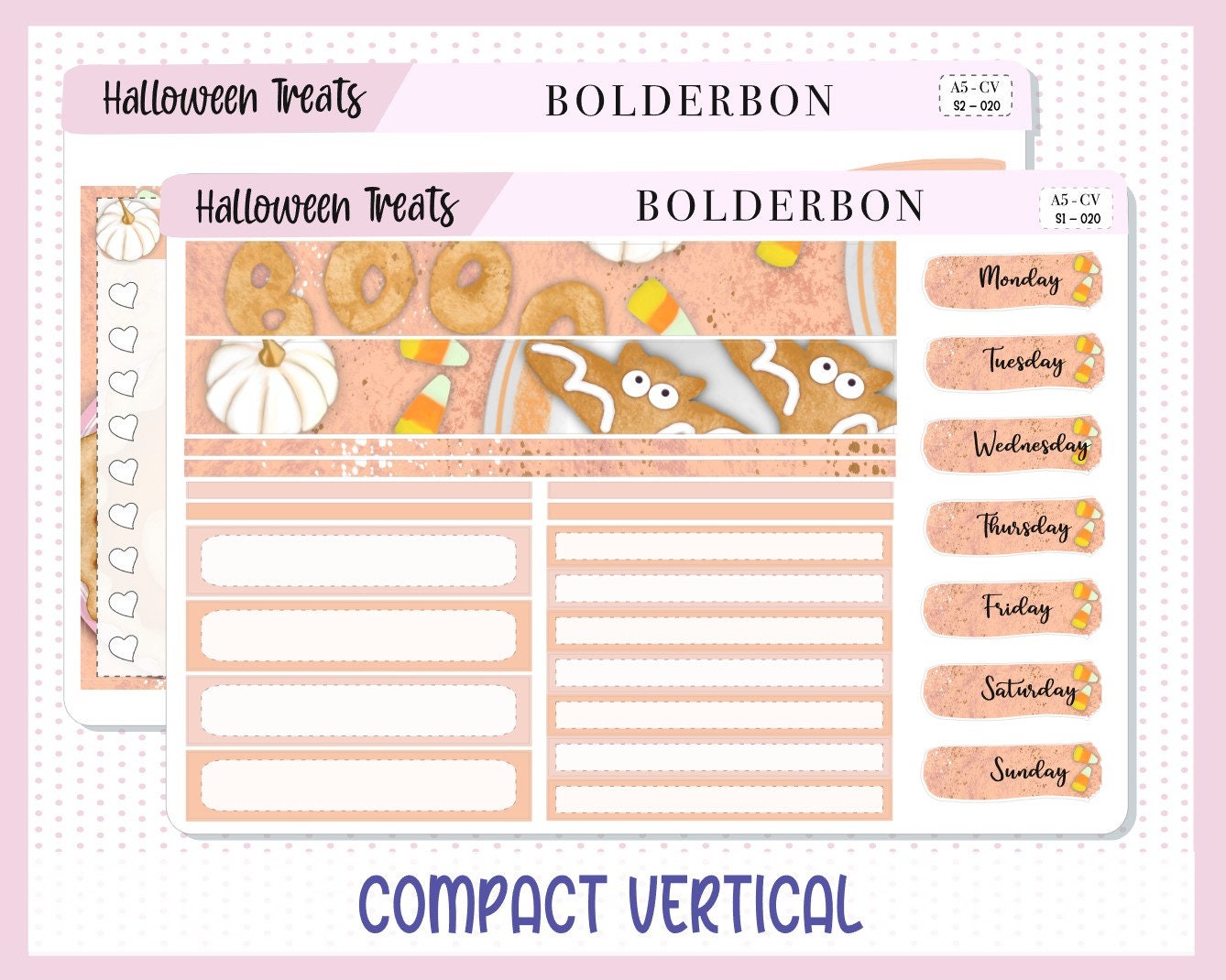 HALLOWEEN TREATS || A5 Compact Vertical Planner Sticker Kit