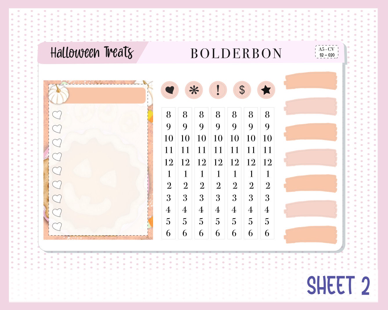 HALLOWEEN TREATS || A5 Compact Vertical Planner Sticker Kit