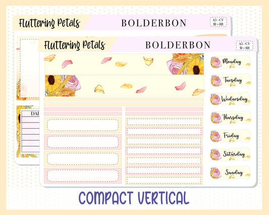 FLUTTERING PETALS || A5 Compact Vertical Planner Sticker Kit