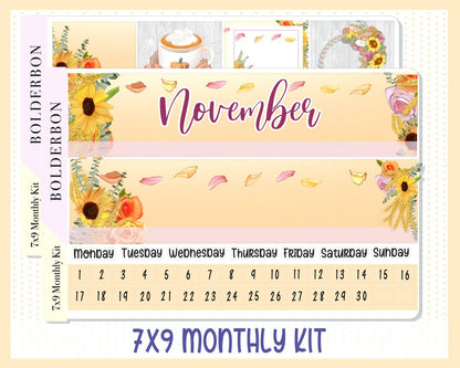 NOVEMBER 7x9 Monthly Sticker Kit