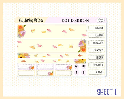 FLUTTERING PETALS || Hobonichi Cousin Planner Sticker Kit