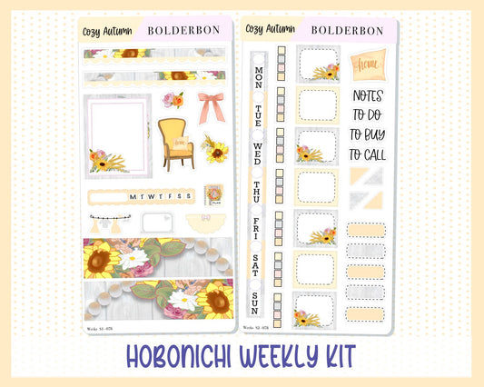 COZY AUTUMN || Hobonichi Weeks Planner Sticker Kit