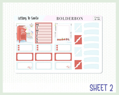 LETTERS TO SANTA || Hobonichi Cousin Planner Sticker Kit