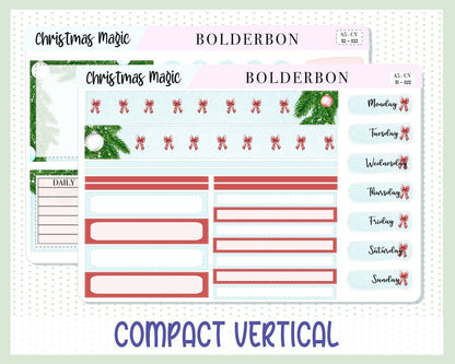 CHRISTMAS MAGIC || A5 Compact Vertical Planner Sticker Kit