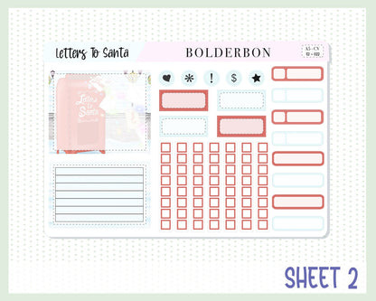 LETTERS TO SANTA || A5 Compact Vertical Planner Sticker Kit