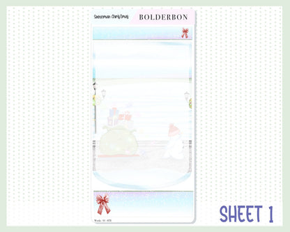 SNOWMAN CHRISTMAS || Hobonichi Weeks Planner Sticker Kit