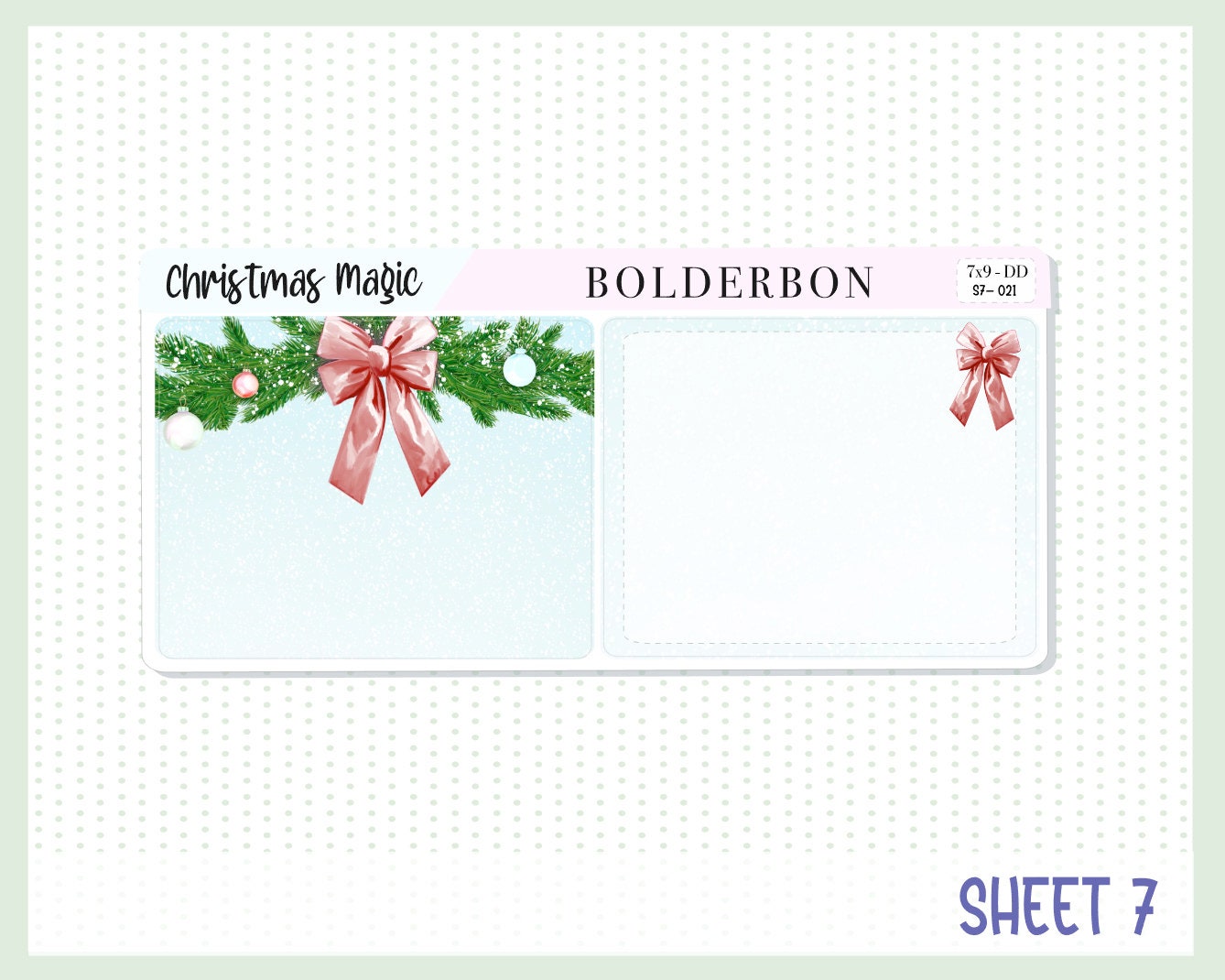 CHRISTMAS MAGIC "7x9 Daily Duo" || Weekly Planner Sticker Kit for Erin Condren