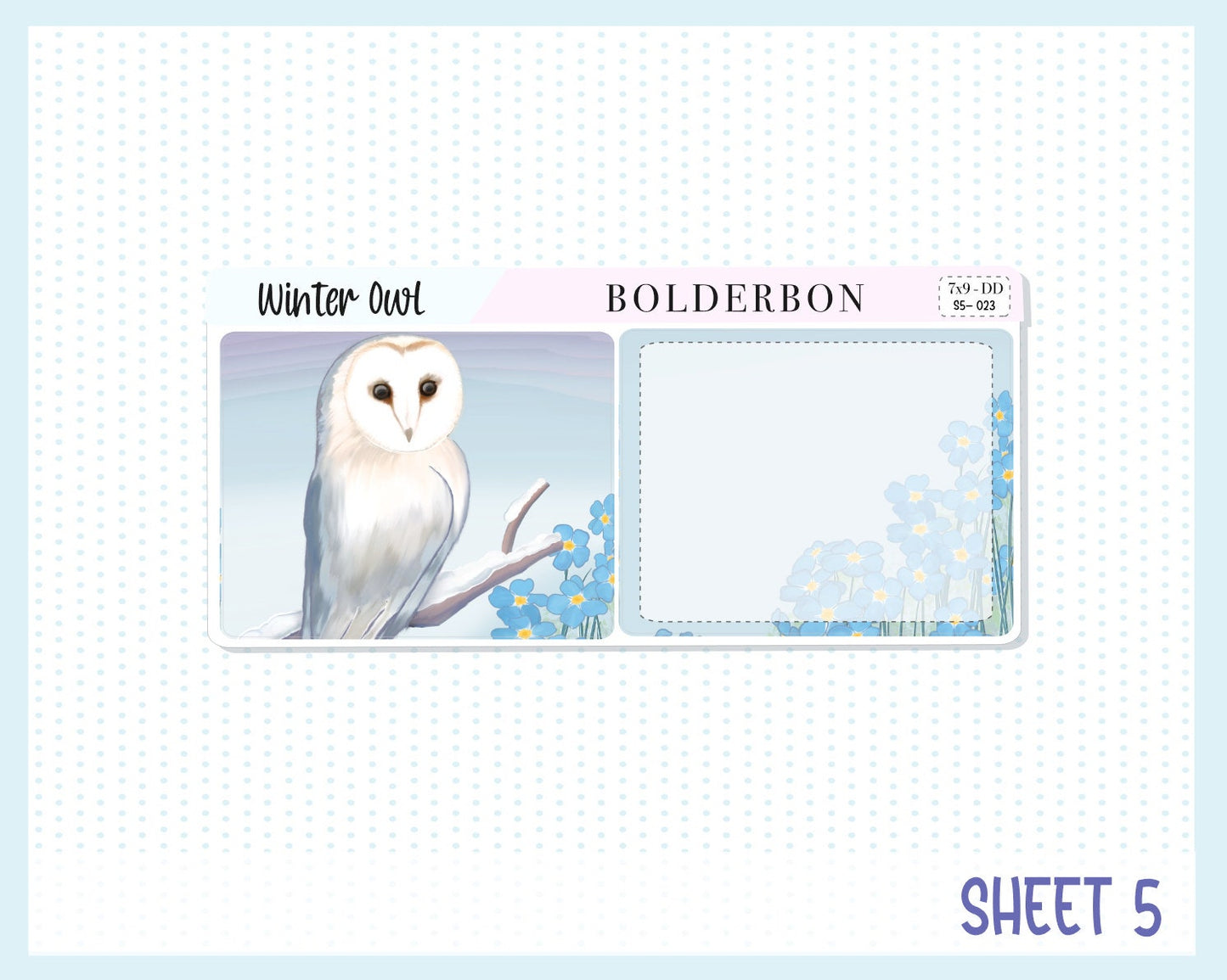 WINTER OWL "7x9 Daily Duo" || Weekly Planner Sticker Kit for Erin Condren