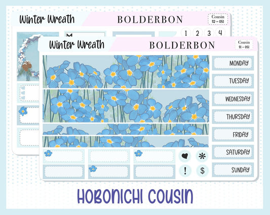 WINTER WREATH || Hobonichi Cousin Planner Sticker Kit