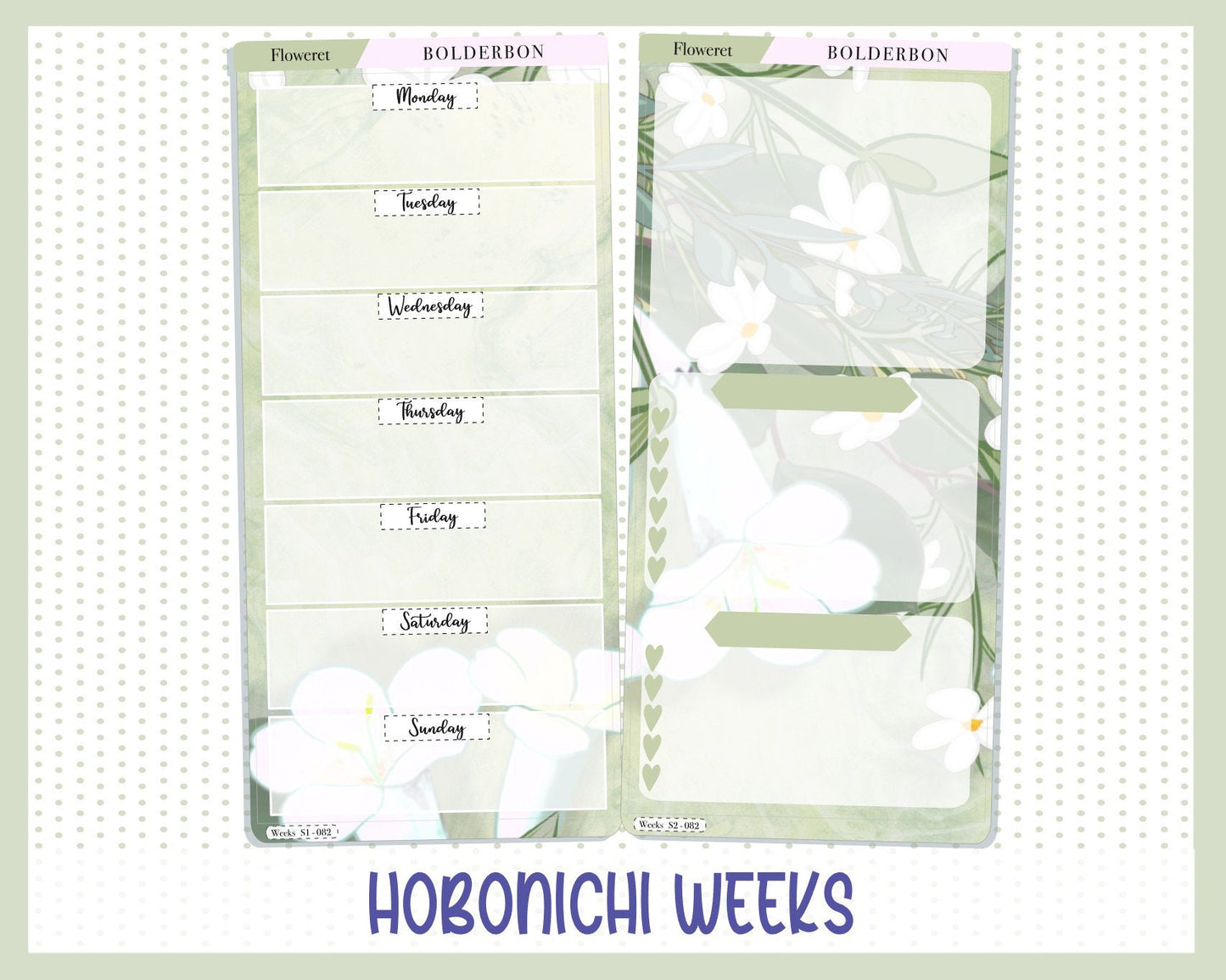 FLOWERET || Hobonichi Weeks Planner Sticker Kit