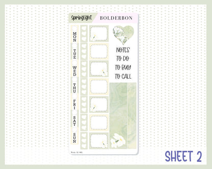 SPRINGLIGHT || Hobonichi Weeks Planner Sticker Kit