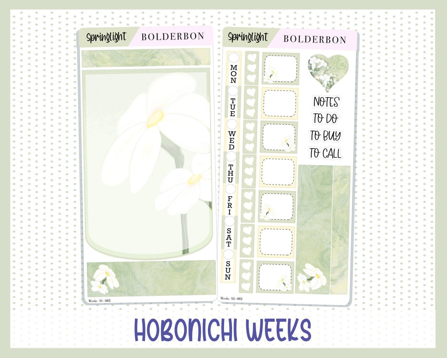 SPRINGLIGHT || Hobonichi Weeks Planner Sticker Kit