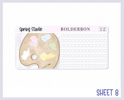 SPRING STUDIO "7x9 Daily Duo" || Weekly Planner Sticker Kit for Erin Condren