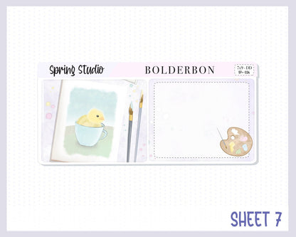 SPRING STUDIO "7x9 Daily Duo" || Weekly Planner Sticker Kit for Erin Condren