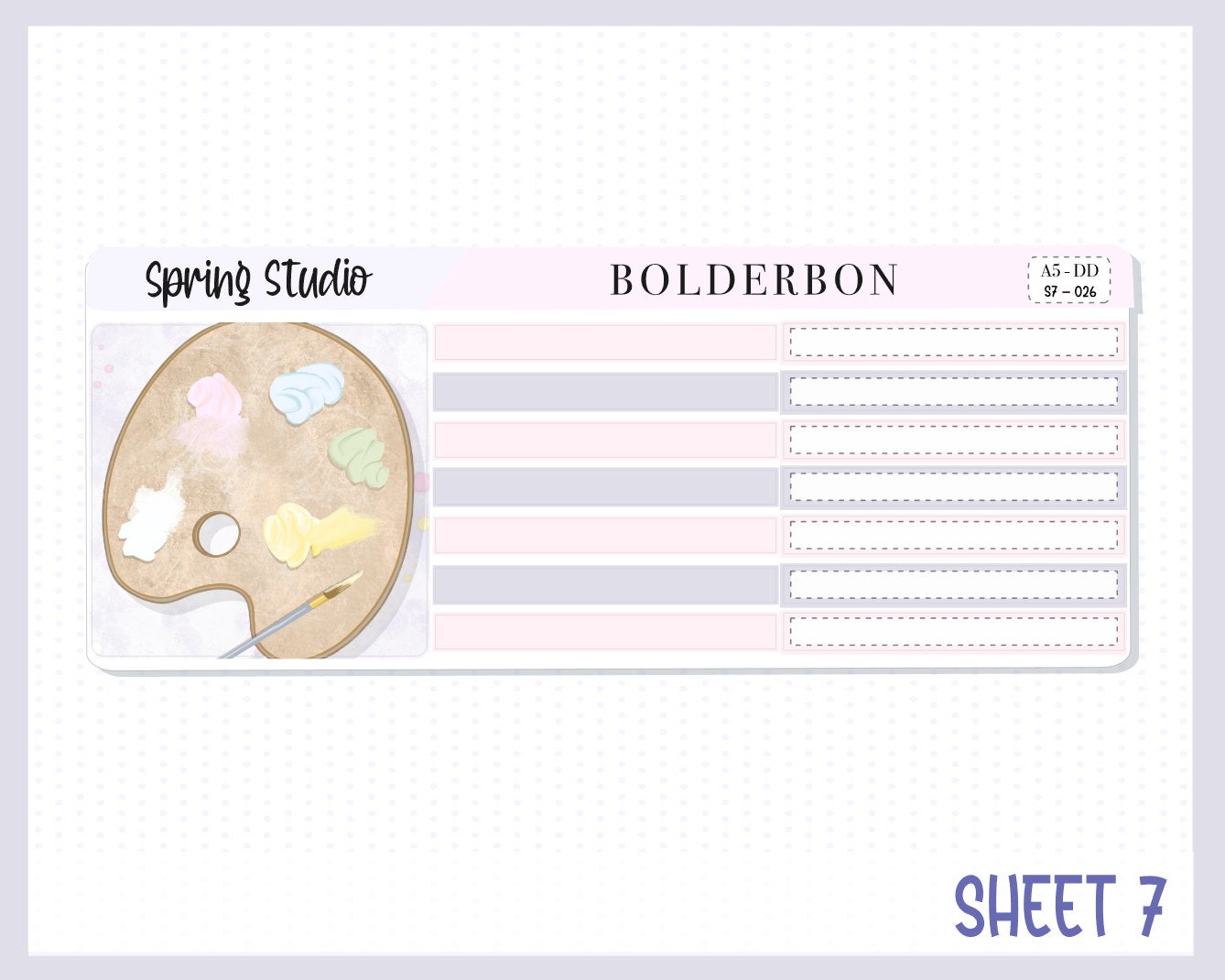 SPRING STUDIO || A5 Daily Duo Planner Sticker Kit