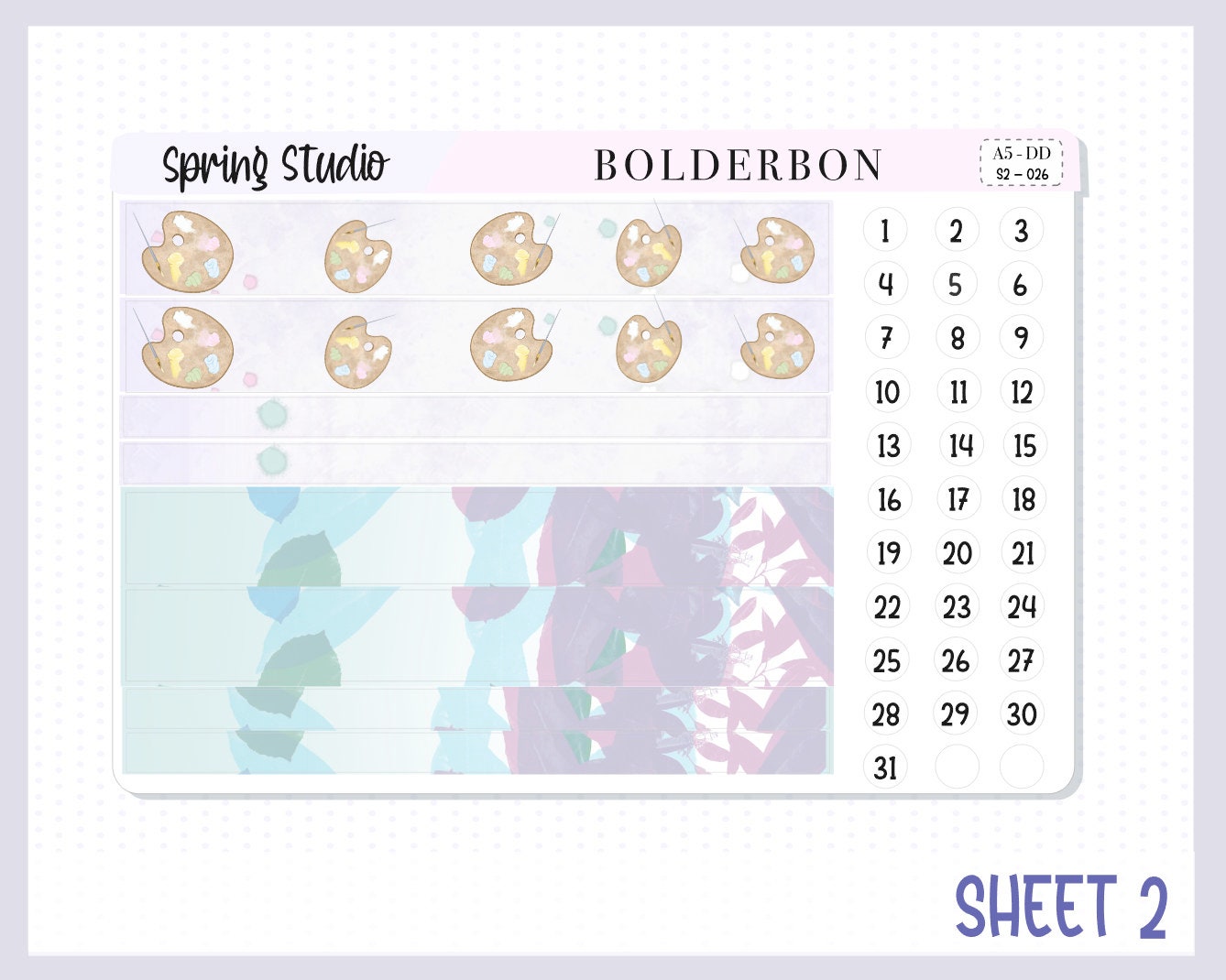 SPRING STUDIO || A5 Daily Duo Planner Sticker Kit