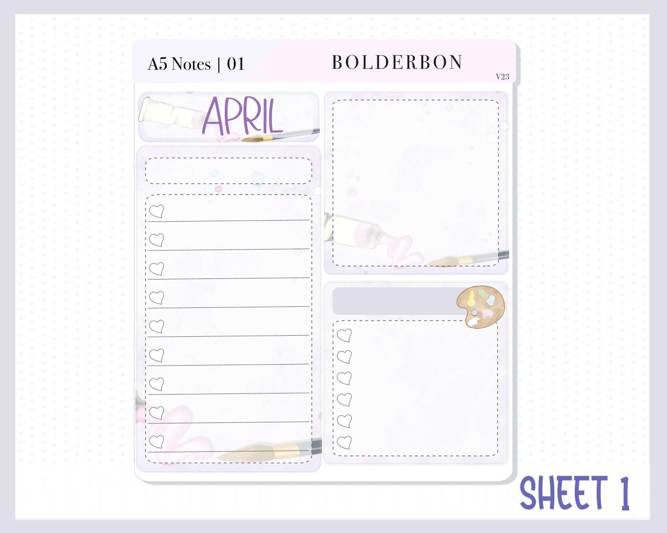 APRIL A5 NOTES KIT || Planner Sticker Kit