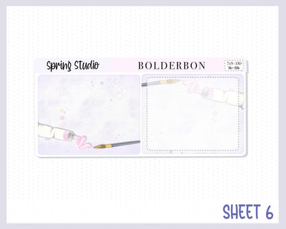 SPRING STUDIO "7x9 Daily Duo" || Weekly Planner Sticker Kit for Erin Condren