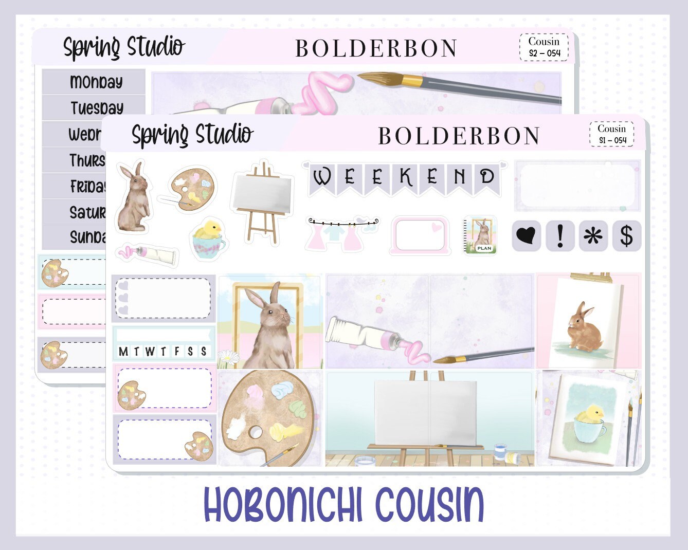 SPRING STUDIO || Hobonichi Cousin Planner Sticker Kit