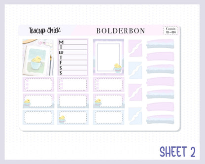 TEACUP CHICK || Hobonichi Cousin Planner Sticker Kit