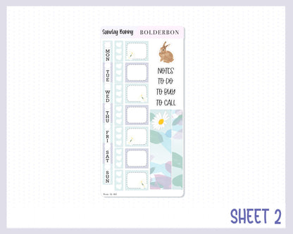 SUNDAY BUNNY || Hobonichi Weeks Planner Sticker Kit