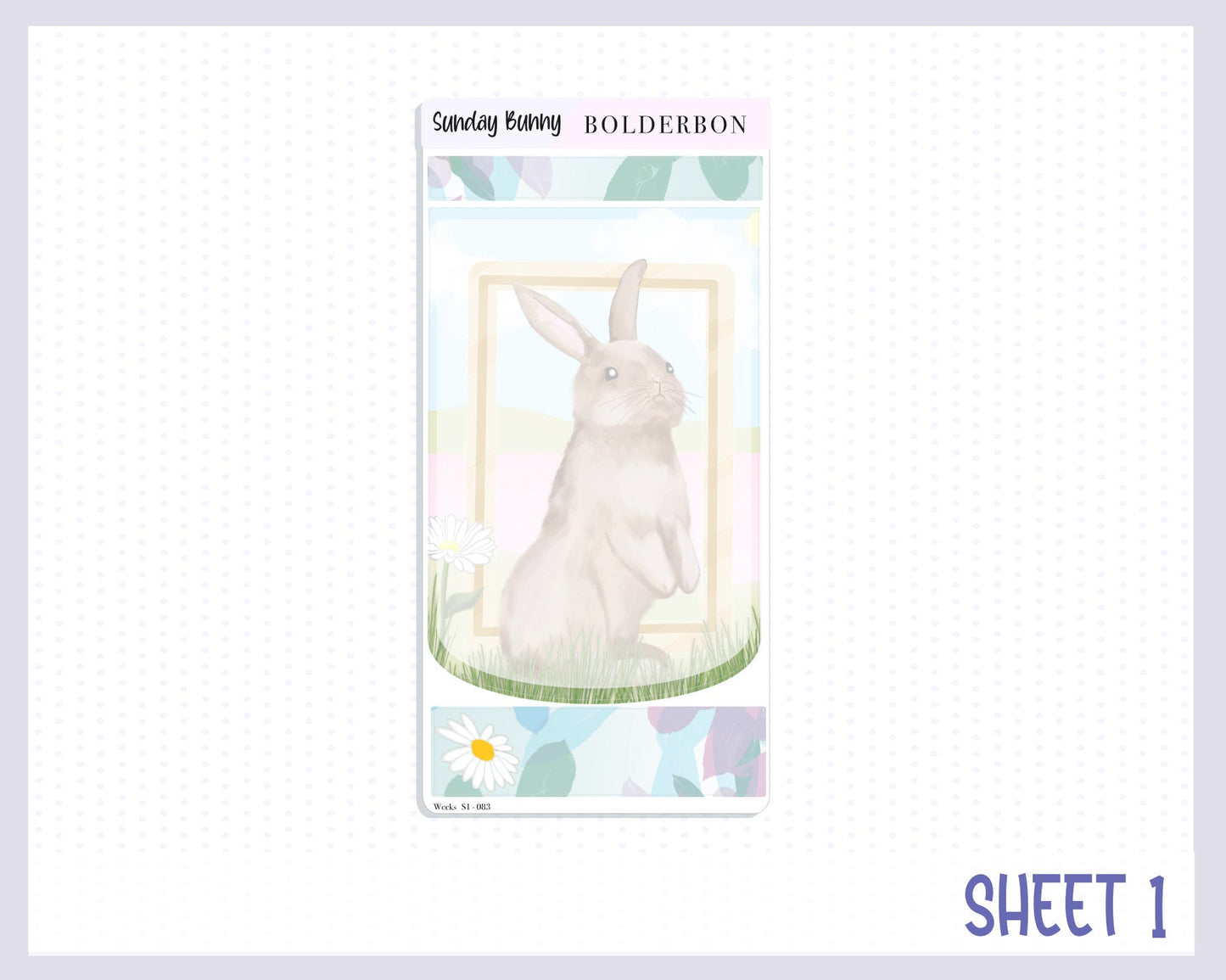 SUNDAY BUNNY || Hobonichi Weeks Planner Sticker Kit