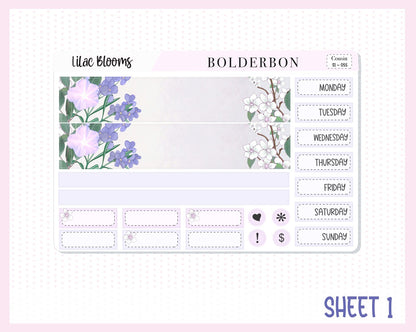 LILAC BLOOMS || Hobonichi Cousin Planner Sticker Kit