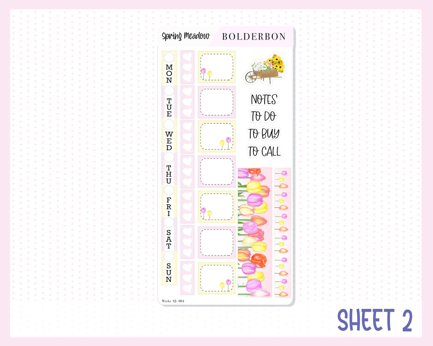 SPRING MEADOW || Hobonichi Weeks Planner Sticker Kit