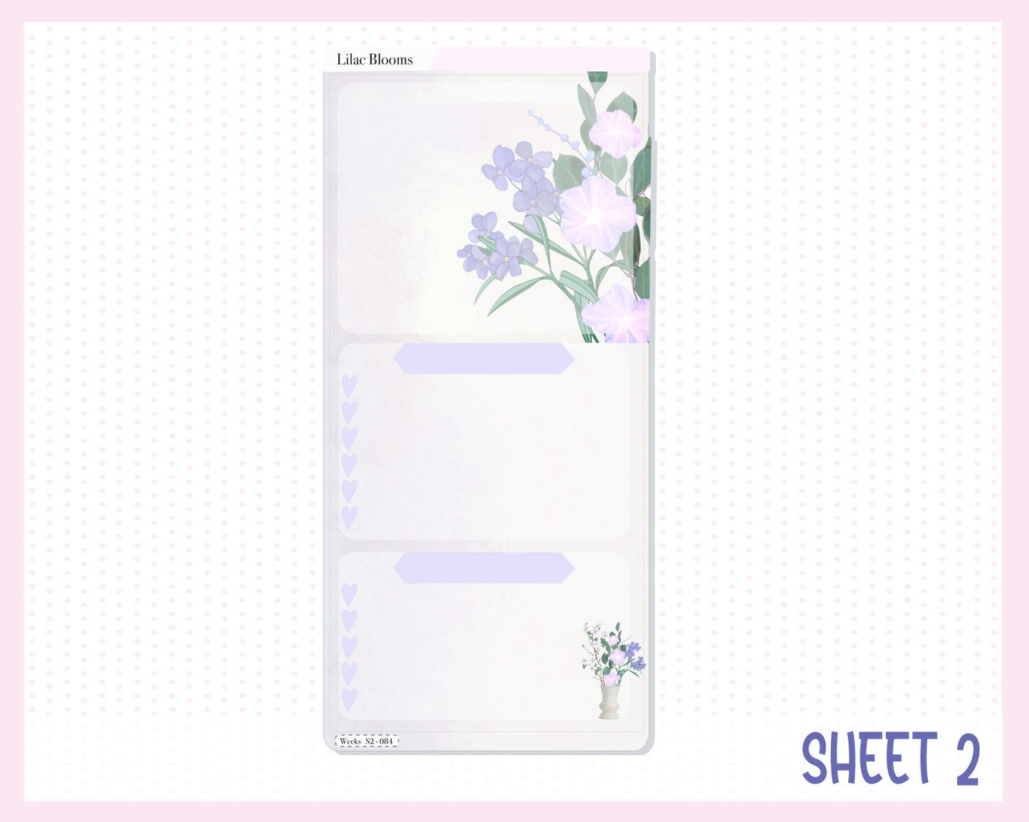 LILAC BLOOMS || Hobonichi Weeks Planner Sticker Kit