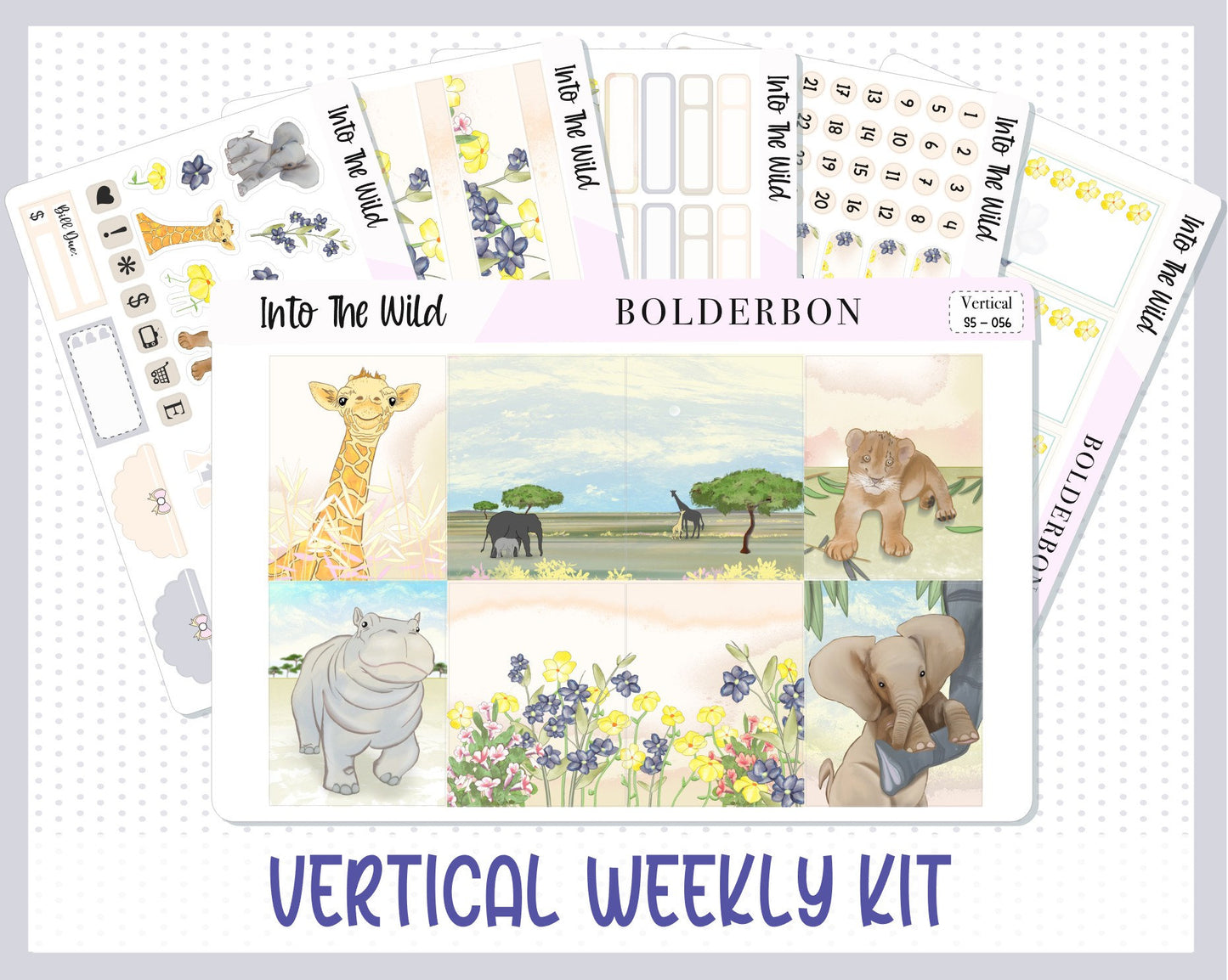 INTO THE WILD || 7x9 Vertical Planner Sticker Kit