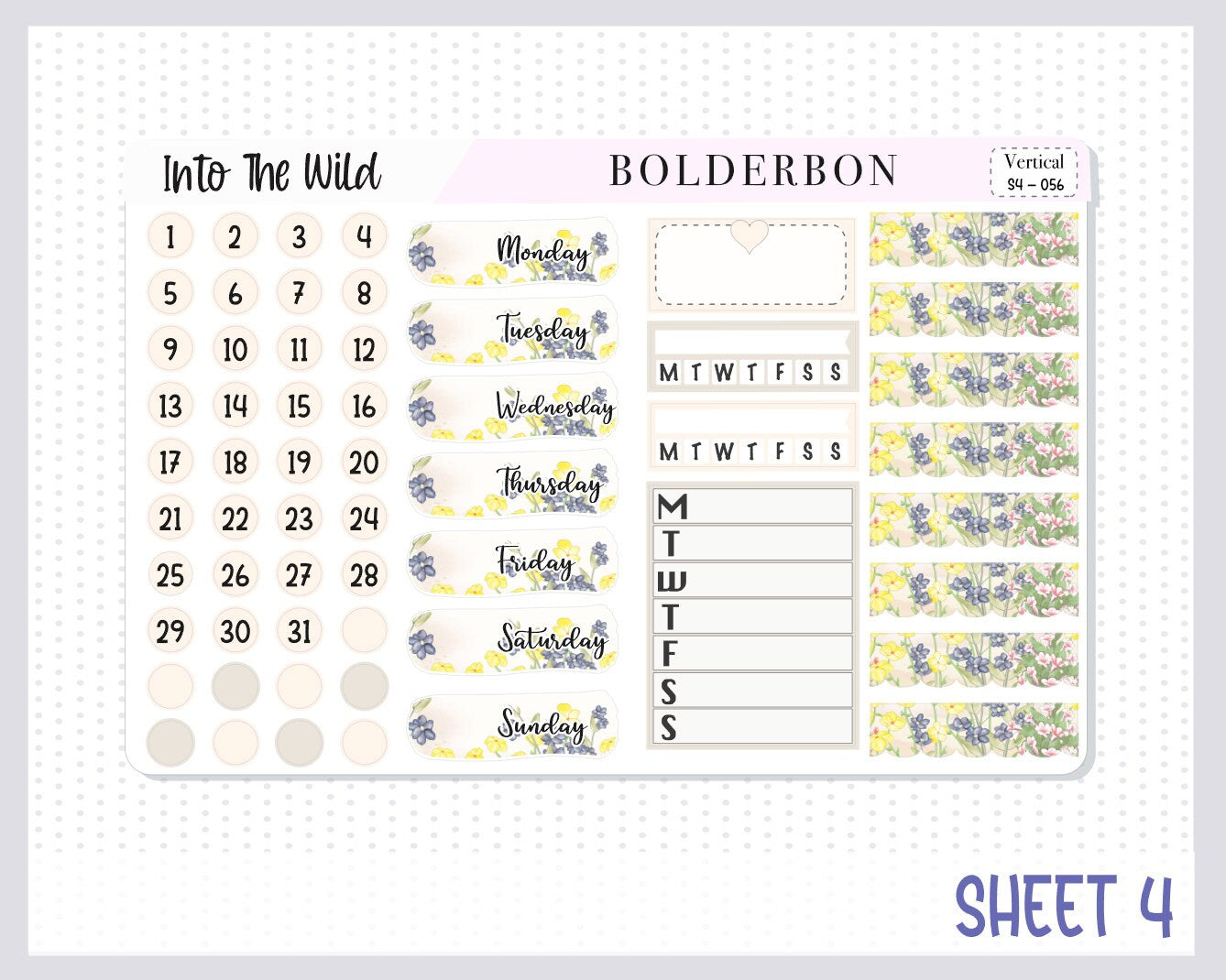 INTO THE WILD || 7x9 Vertical Planner Sticker Kit