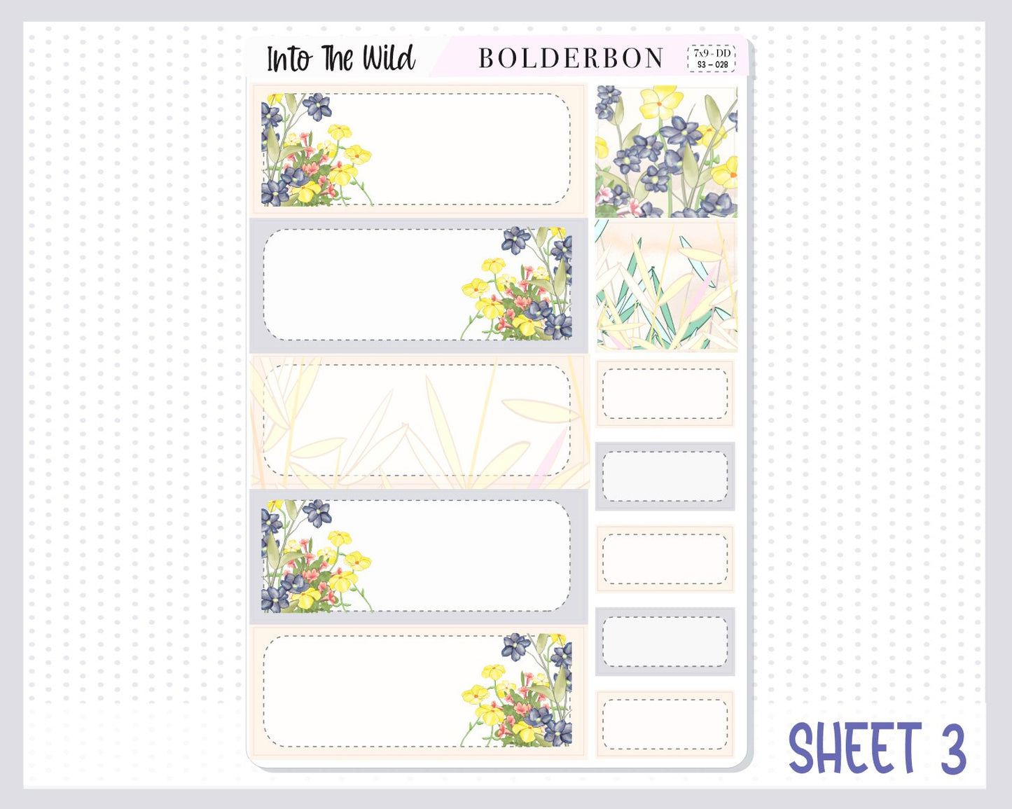 INTO THE WILD "7x9 Daily Duo" || Weekly Planner Sticker Kit for Erin Condren