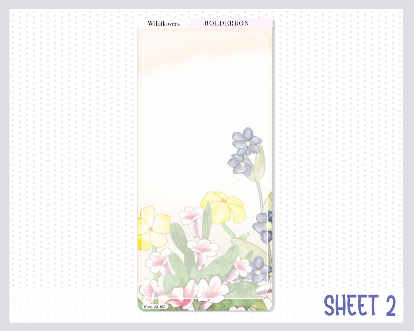 WILDFLOWERS || Hobonichi Weeks Planner Sticker Kit