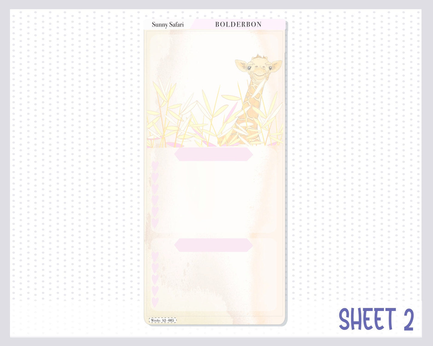 SUNNY SAFARI || Hobonichi Weeks Planner Sticker Kit