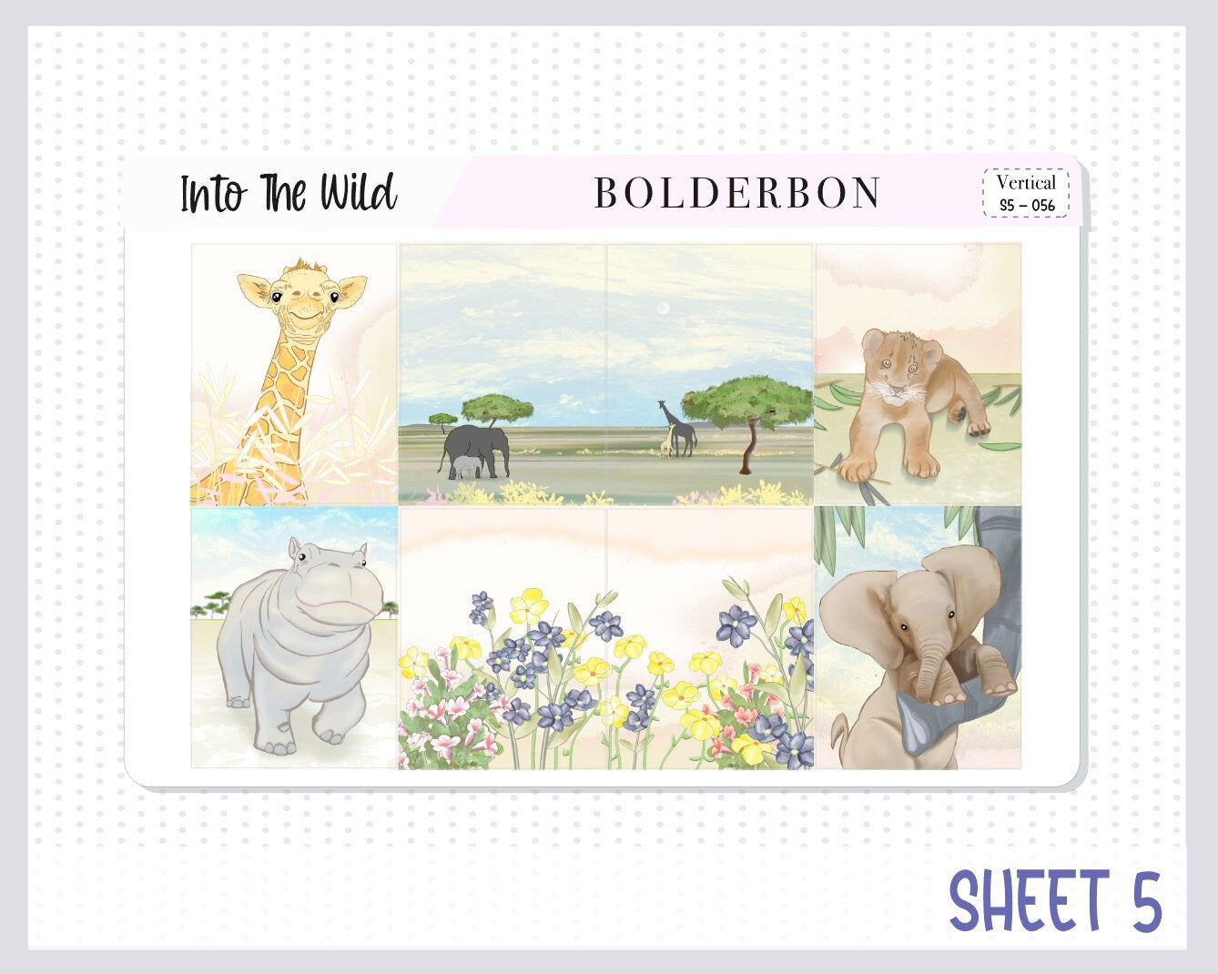 INTO THE WILD || 7x9 Vertical Planner Sticker Kit